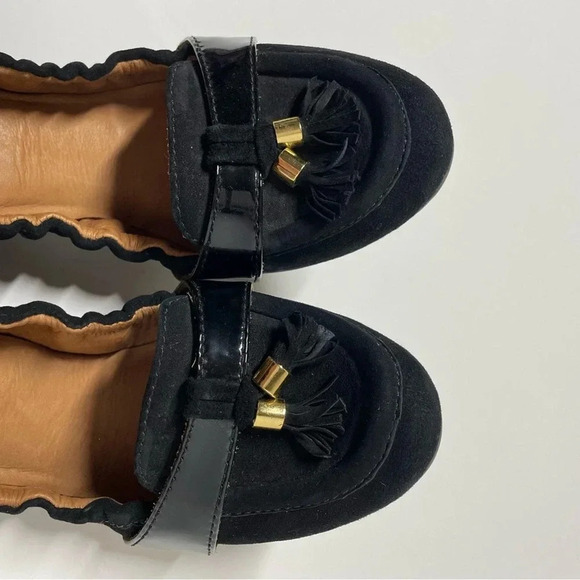 Kate Spade Black Suede NY Shirley Charm Loafer Flat Size 8M - Picture 7 of 8
